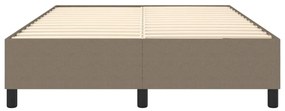 Cama sem colchão 140x190 cm tecido castanho-acinzentado