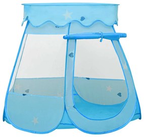 Tenda de brincar infantil com 250 bolas 102x102x82 cm azul
