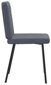 Cadeiras de jantar 2 pcs veludo cinzento-escuro
