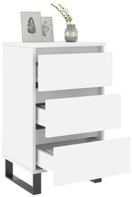 Mesas de cabeceira 2 pcs derivados de madeira branco