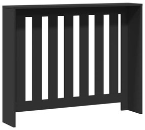 Cobertura de radiador 104x20x82 cm derivados de madeira preto