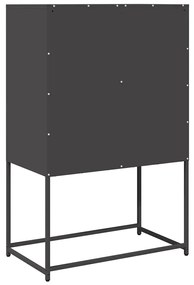 Aparador alto 68x39x107 cm aço preto