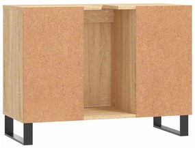 Armário p/ casa banho 80x33x60cm deriv. madeira carvalho sonoma