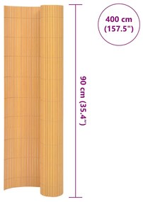 Cerca de jardim dupla face 90x400 cm amarelo