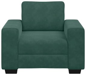 Poltrona 60 cm veludo verde-escuro