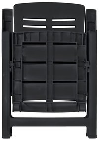 Conjunto de jantar de exterior 11 pcs plástico antracite