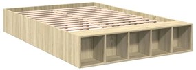 Estrutura de cama 120x190 cm derivados madeira carvalho sonoma