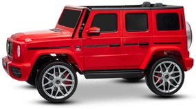 Carro elétrico para crianças Mercedes-Benz G63 AMG 24V, 4x4, 2 Lugares assento couro sintético, Rodas Eva Macias Vermelho