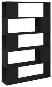 Estante vidaXL Preta Carvalho 100x24x155 cm Madeira de Engenharia