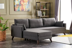 Sofá de Canto Bella – Antracite – 275x85x81 cm