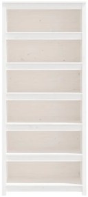 Estante 80x35x183 cm madeira de pinho maciça branco