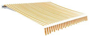 vidaXL Lona toldo 6x3m (sem estrutura/caixa) amarelo girassol/branco