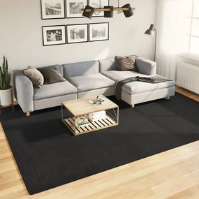 vidaXL Tapete pelo curto macio e lavável HUARTE 240x340 cm preto
