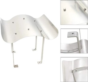 vidaXL Chapéu de chaminé em aço inoxidável 40 x 40 x 36 cm