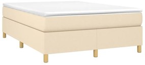 Cama com molas/colchão 140x190 cm tecido cor creme