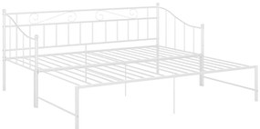 Estrutura sofá-cama de puxar 90x200 cm metal branco