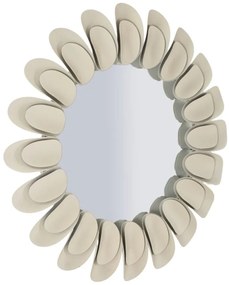 ESPELHO DE PAREDE DUNE Ø85X6 CM (TAMANHO INTERNO DO ESPELHO CM Ø50) CREME