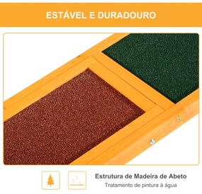 Baloiço para Cães Agility Exercício de Treinamento para Animais de Estimação com Superfície Antiderrapante Carga Máxima de 50kg 180x30x30cm Multicor