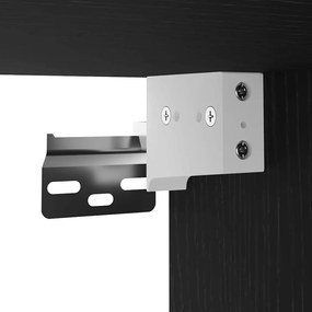 Armário para TV LED vidaXL Preto Carvalho 30,5x30x102 cm Madeira de en