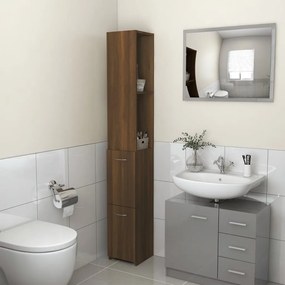 815962 vidaXL Armário WC 25x26,5x170cm derivados de madeira carvalho castanho