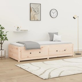 821599 vidaXL Sofá-cama de solteiro pequeno 75x190 cm pinho maciço