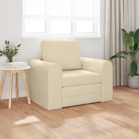 vidaXL Sofá Cama 2 em 1 Creme 98x71x83 cm Tecido