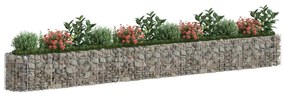 Canteiro elevado/cesto gabião 470x50x50 cm ferro galvanizado