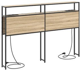 Cabeceira de armazenamento com cabeceira Carvalho Sonoma 135 cm