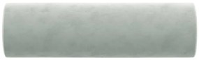 Almofadas decorativas 2 pcs Ø15x50 cm veludo cinzento-claro