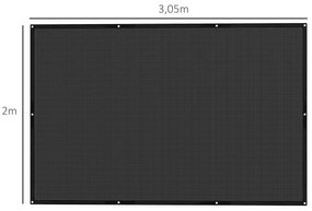 Vela de Sombra Retangular 3x2 m Toldo Vela para Jardim Proteção Solar