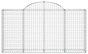 Cestos gabião arqueados 4pcs 200x30x100/120cm ferro galvanizado