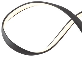 Candeeiro suspenso de design preto 100cm Incl. LED regulável em 3 níveis - Wokkel Design