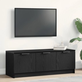 Armário para TV vidaXL Preto Carvalho 102x35x36,5 cm Madeira Engineere