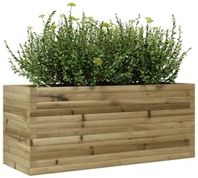 Vaso/floreira jardim 110x40x45,5 cm madeira de pinho impregnada