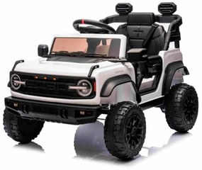 Carro elétrico para crianças 3 a 6 anos 12V Ford Bronco com tração traseira, licenciado (1 Lugar) bateria de lítio, leitor de MP3 com entrada USB, luz