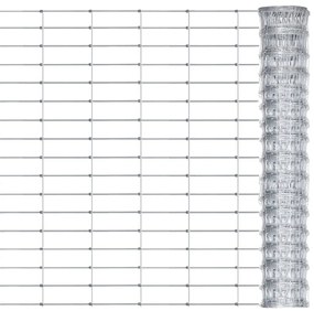 vidaXL Cerca de jardim 50x0,8 m aço galvanizado prateado
