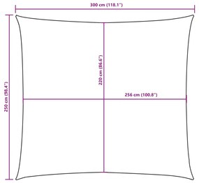 Para-sol estilo vela tecido oxford retangular 2,5x3 m branco