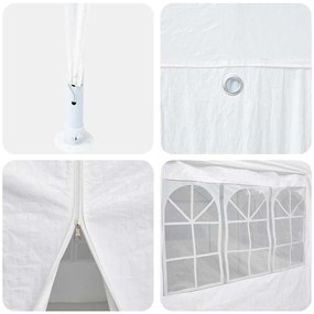 Tenda para Festa com 10 Lados Brancos 6x4 m PE