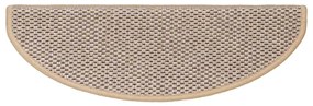 Tapetes escada adesivos aspeto sisal 30pcs 65x21x4cm bege-claro