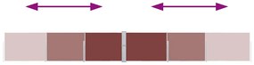 Toldo lateral retrátil para pátio 170x1200 cm castanho