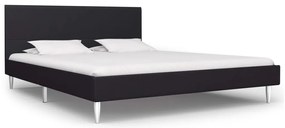 vidaXL Estrutura de cama 160x200 cm tecido preto