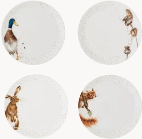 Pratos de jantar Fluffy Friends, conjunto de 4