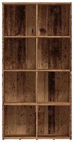 Armário de livros madeira velha 66x30x130 cm madeira trabalhada