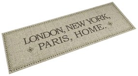 vidaXL Tapete de cozinha lavável 45x150 cm veludo padrão capital home