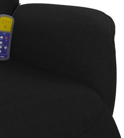Cadeirão de massagens reclinável c/ apoio de pés veludo preto
