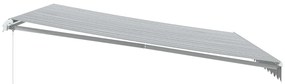 Toldo retrátil manual 450x350 cm antracite e branco