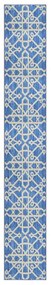 vidaXL Tapete/passadeira 80x600 cm azul