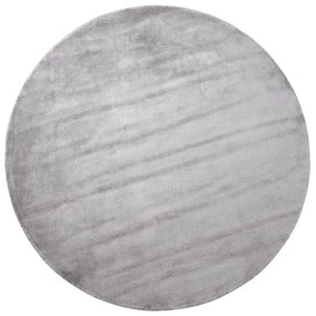 Tapete redondo em viscose cinzenta clara ⌀ 140 cm GESI II Beliani