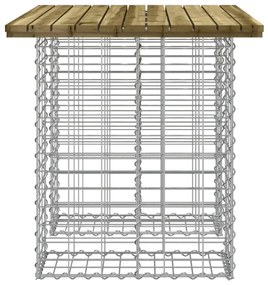 Banco de jardim c/ design gabião 100x70x72 cm pinho impregnado
