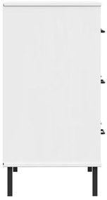 Aparador 3 gavetas 77x40x79,5 cm madeira maciça OSLO branco